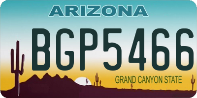 AZ license plate BGP5466