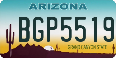 AZ license plate BGP5519
