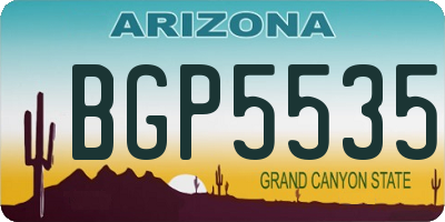AZ license plate BGP5535