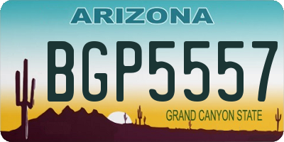 AZ license plate BGP5557