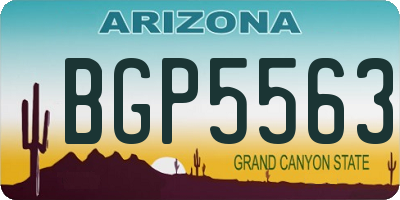 AZ license plate BGP5563