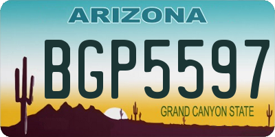 AZ license plate BGP5597
