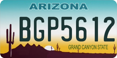 AZ license plate BGP5612