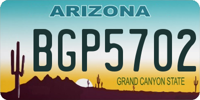 AZ license plate BGP5702