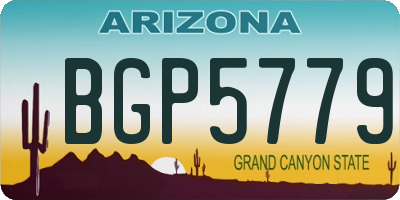 AZ license plate BGP5779