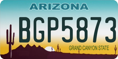 AZ license plate BGP5873