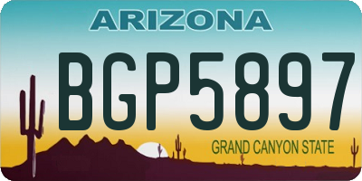 AZ license plate BGP5897