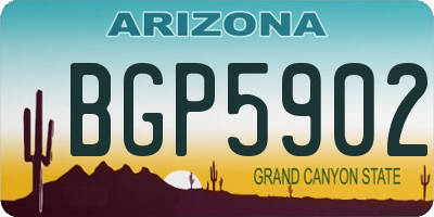 AZ license plate BGP5902