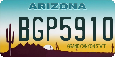 AZ license plate BGP5910