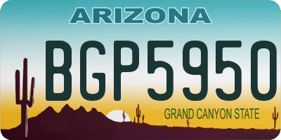 AZ license plate BGP5950