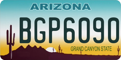 AZ license plate BGP6090