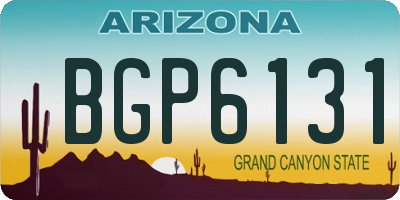 AZ license plate BGP6131