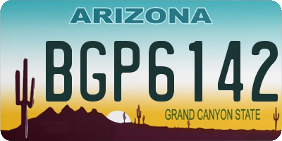 AZ license plate BGP6142