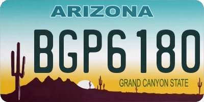 AZ license plate BGP6180