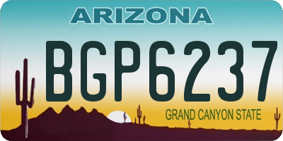 AZ license plate BGP6237