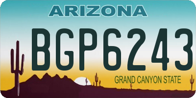 AZ license plate BGP6243