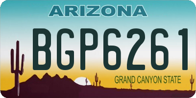 AZ license plate BGP6261