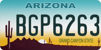 AZ license plate BGP6263