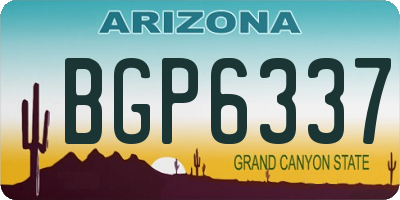 AZ license plate BGP6337