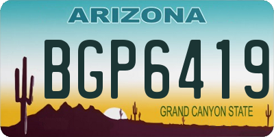 AZ license plate BGP6419