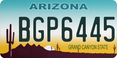 AZ license plate BGP6445