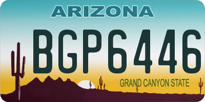 AZ license plate BGP6446