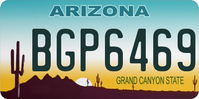 AZ license plate BGP6469