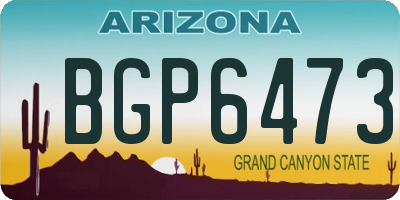 AZ license plate BGP6473