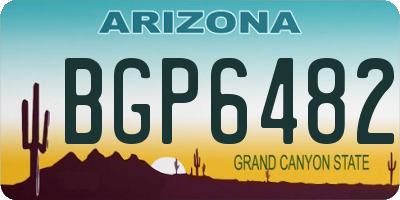 AZ license plate BGP6482