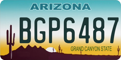 AZ license plate BGP6487