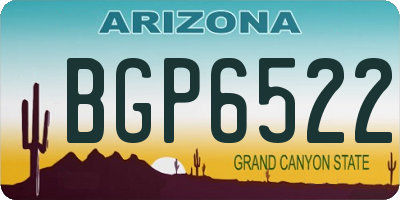 AZ license plate BGP6522