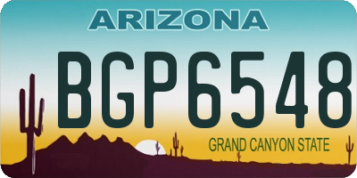 AZ license plate BGP6548