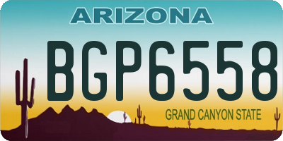 AZ license plate BGP6558