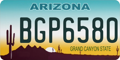 AZ license plate BGP6580