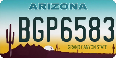 AZ license plate BGP6583
