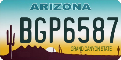 AZ license plate BGP6587