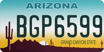 AZ license plate BGP6599
