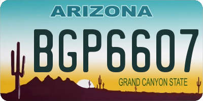 AZ license plate BGP6607