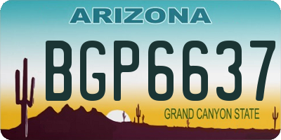 AZ license plate BGP6637