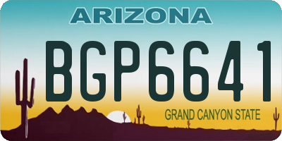 AZ license plate BGP6641