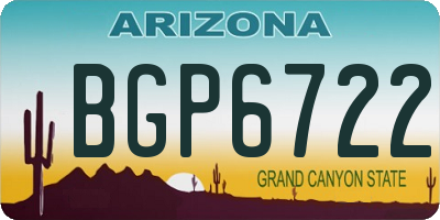 AZ license plate BGP6722