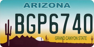 AZ license plate BGP6740