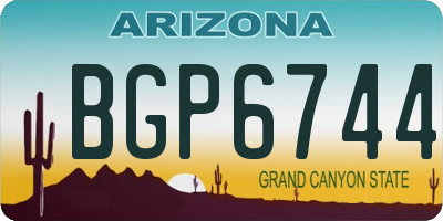 AZ license plate BGP6744