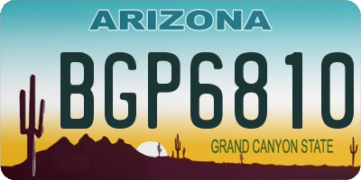 AZ license plate BGP6810