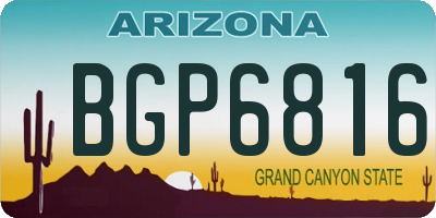 AZ license plate BGP6816