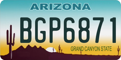 AZ license plate BGP6871
