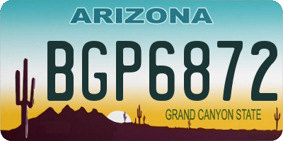 AZ license plate BGP6872