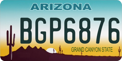 AZ license plate BGP6876