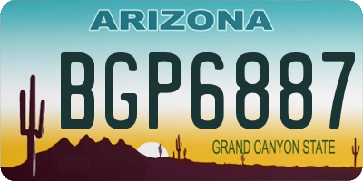 AZ license plate BGP6887