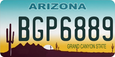 AZ license plate BGP6889